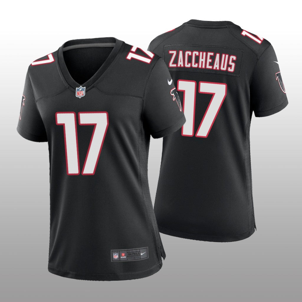 Atlanta Falcons Olamide Zaccheaus Black Jersey Throwback Game Women's