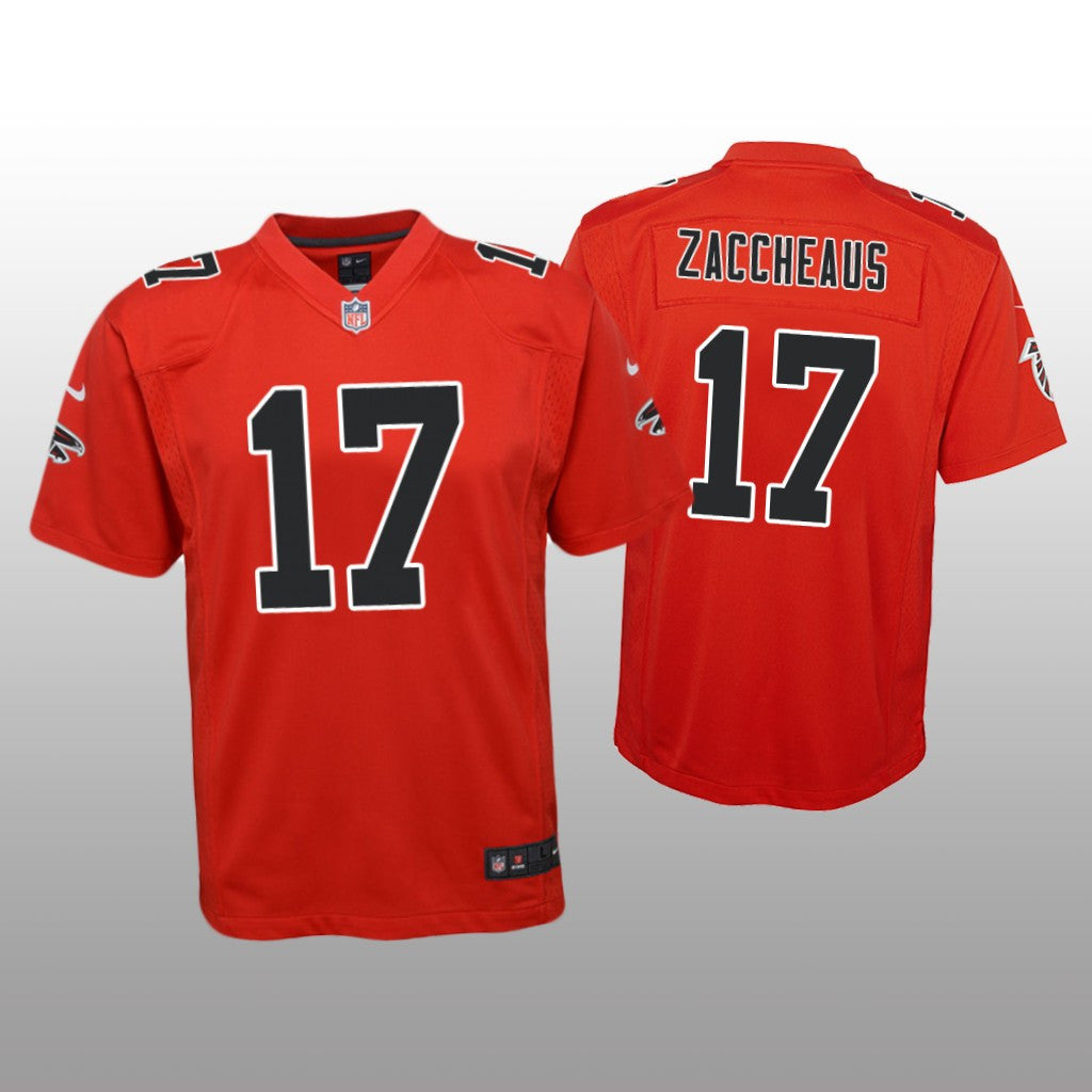 Atlanta Falcons Olamide Zaccheaus Red Jersey Color Rush Game Youth