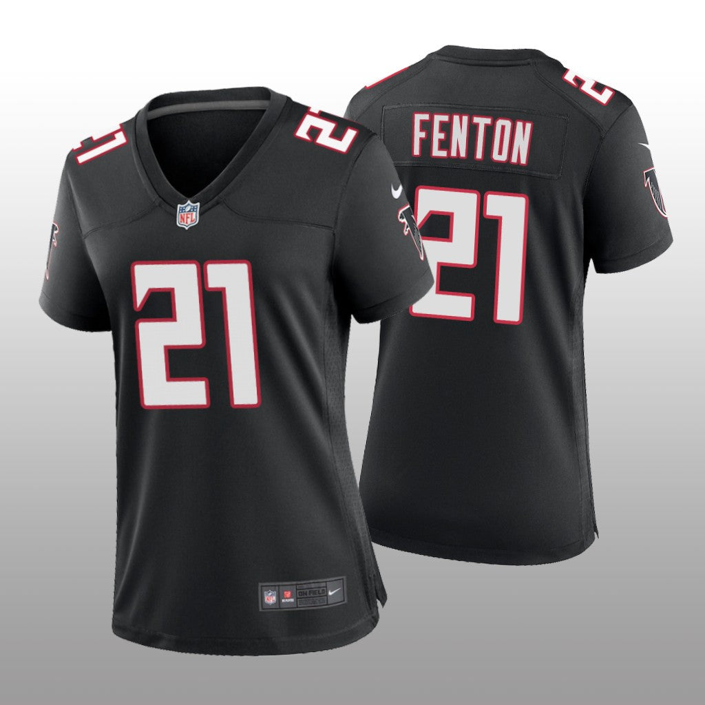 Atlanta Falcons Rashad Fenton Black Jersey Throwback Game Women's