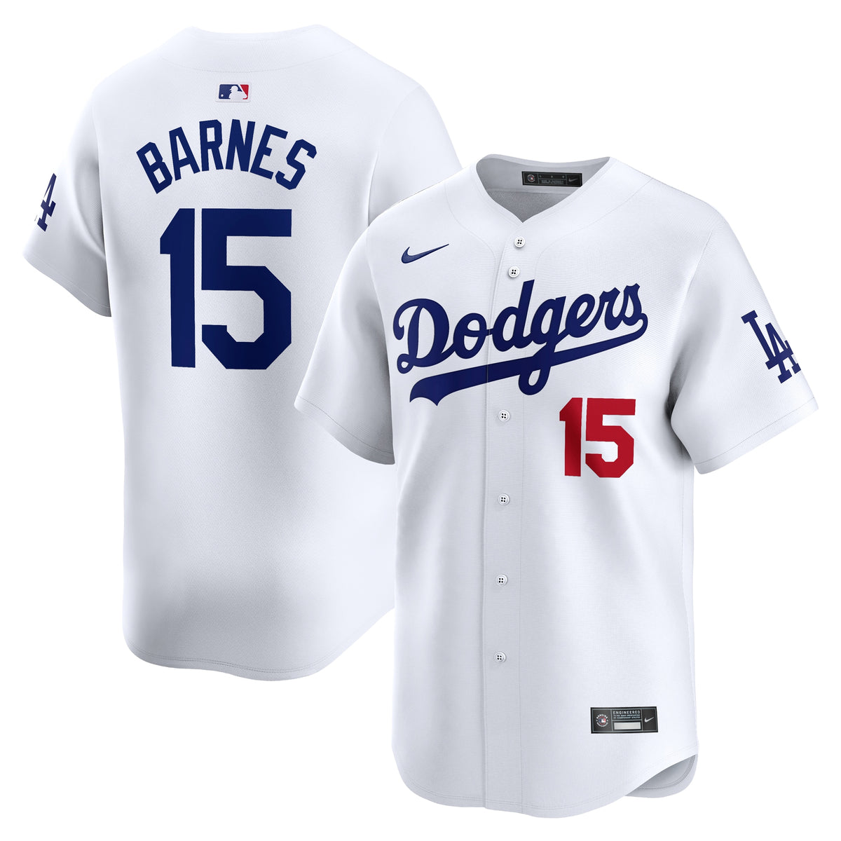 Austin Barnes Los Angeles Dodgers Nike Home Limited Player Jersey White