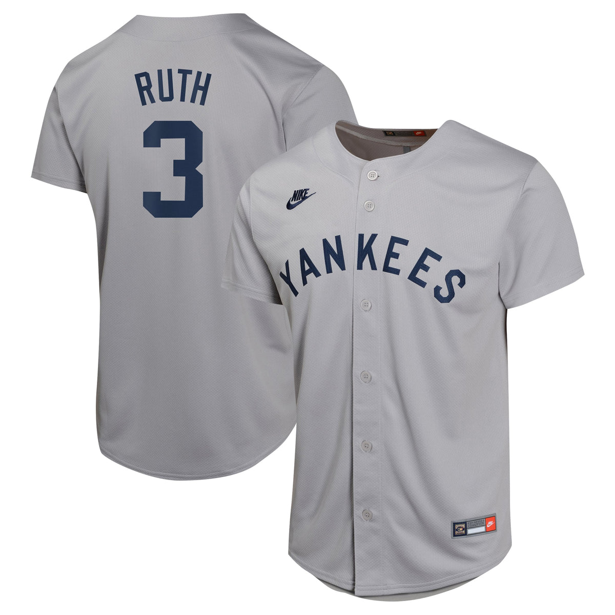 Babe Ruth New York Yankees Nike Youth Cooperstown Collection Limited Player Jersey Gray