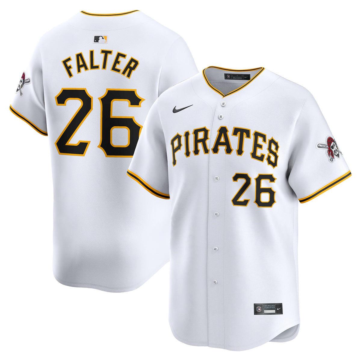 Bailey Falter Pittsburgh Pirates Nike Home Limited Player Jersey White