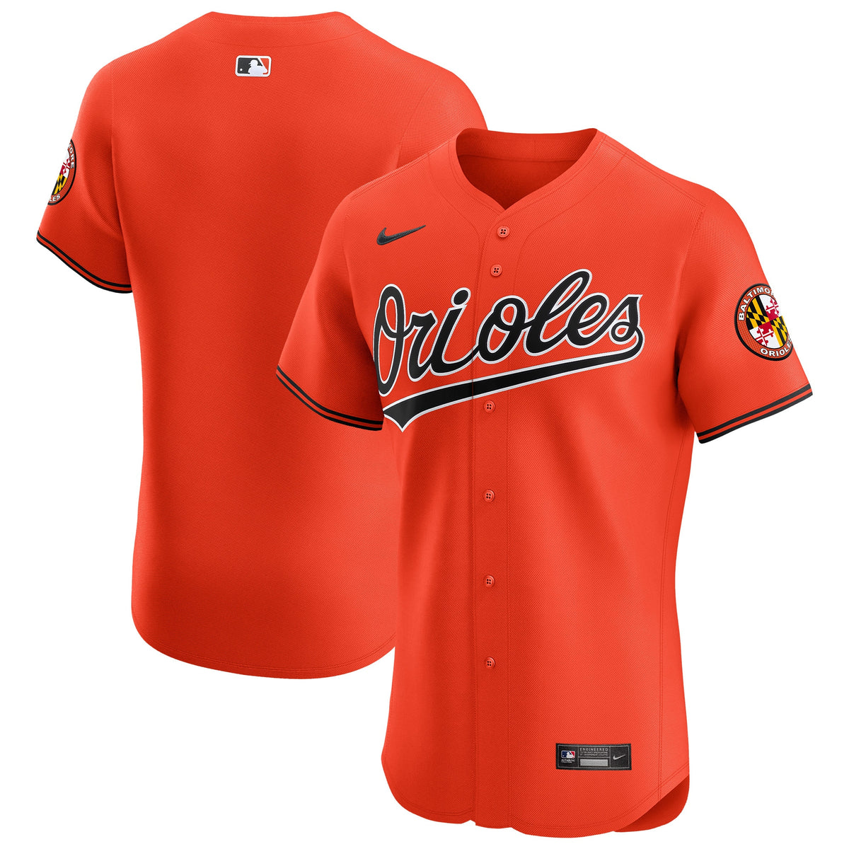 Baltimore Orioles Nike Alternate Vapor Premier Elite Patch Jersey Orange