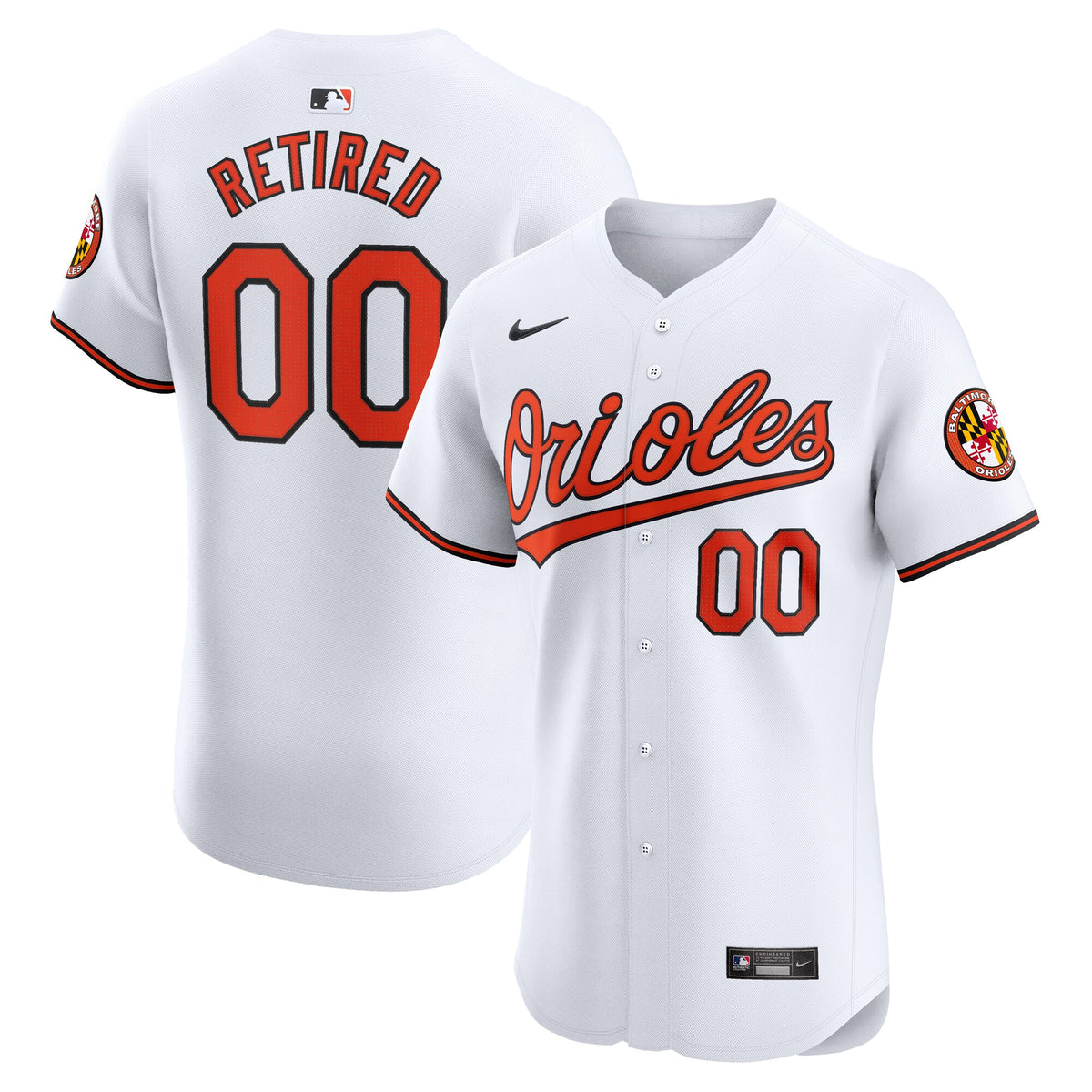 Baltimore Orioles Nike Home Elite Pick-A-Player Retired Roster Jersey White