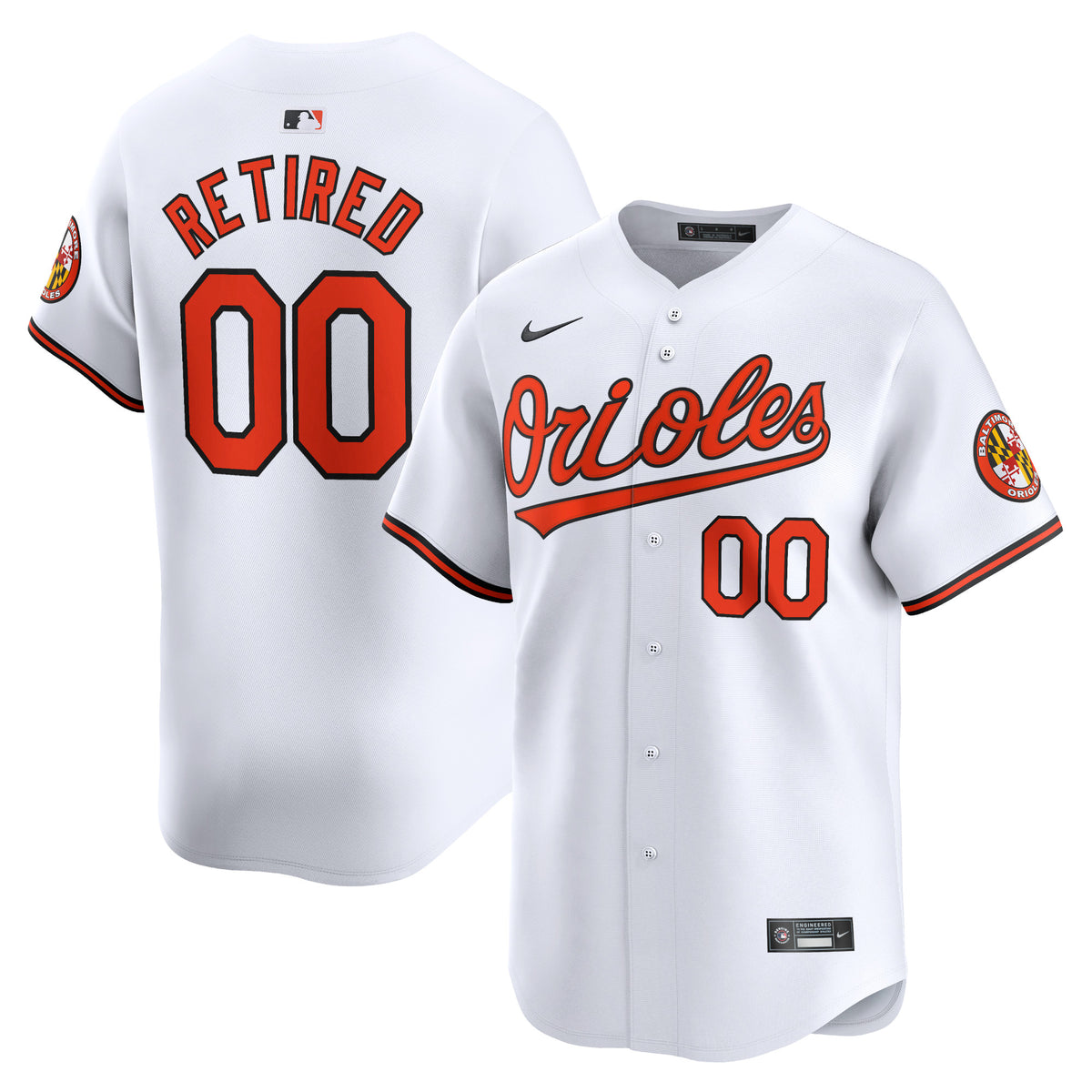 Baltimore Orioles Nike Home Limited Pick-A-Player Retired Roster Jersey White