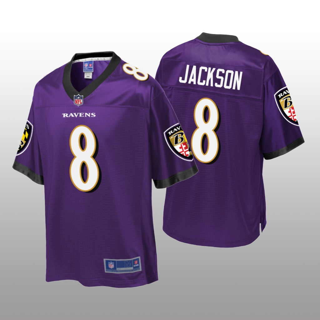 Baltimore Ravens #8 Purple Lamar Jackson Pro Line Jersey Youth
