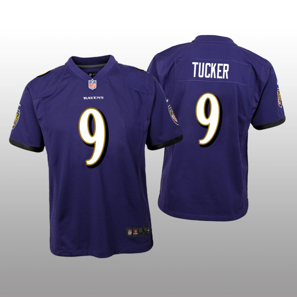 Baltimore Ravens #9 Purple Justin Tucker Game Jersey Youth