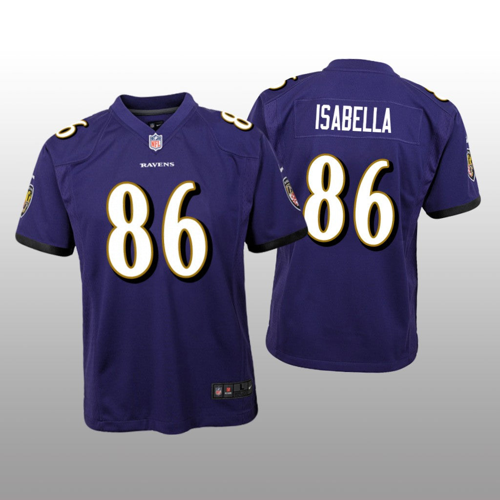Baltimore Ravens Andy Isabella Purple Jersey Game Youth