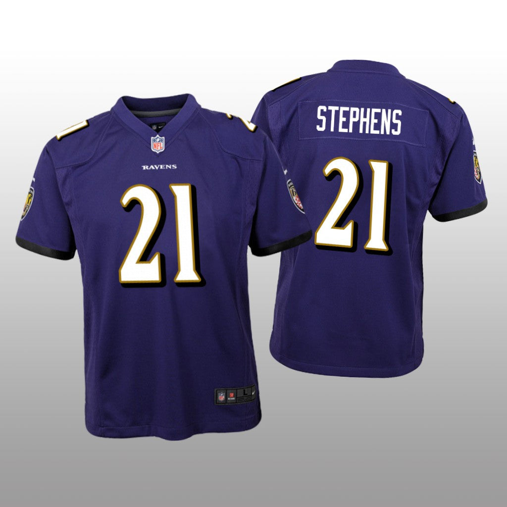 Baltimore Ravens Brandon Stephens Purple Jersey Game Youth