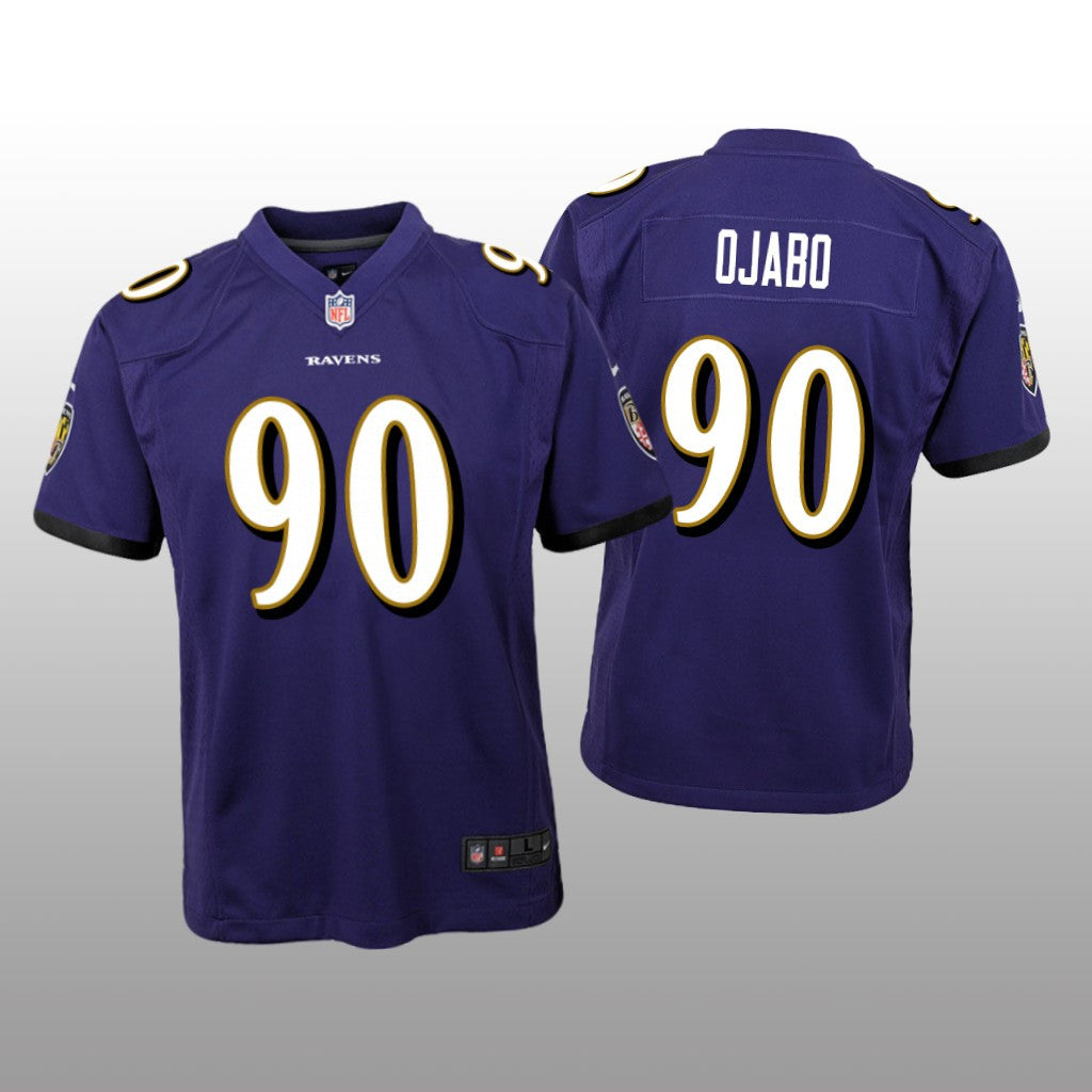 Baltimore Ravens David Ojabo Purple Jersey Game Youth