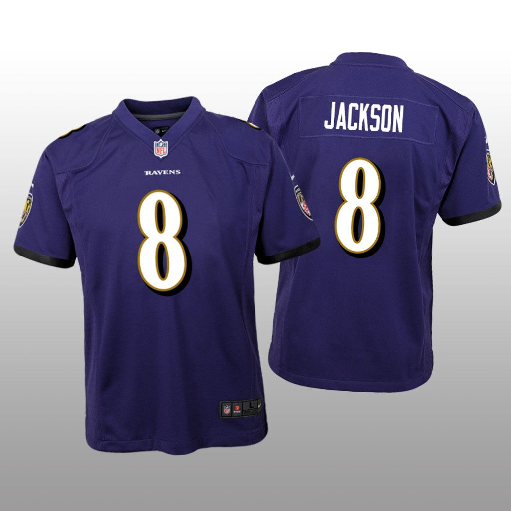 Baltimore Ravens Lamar Jackson Purple Jersey Game Youth