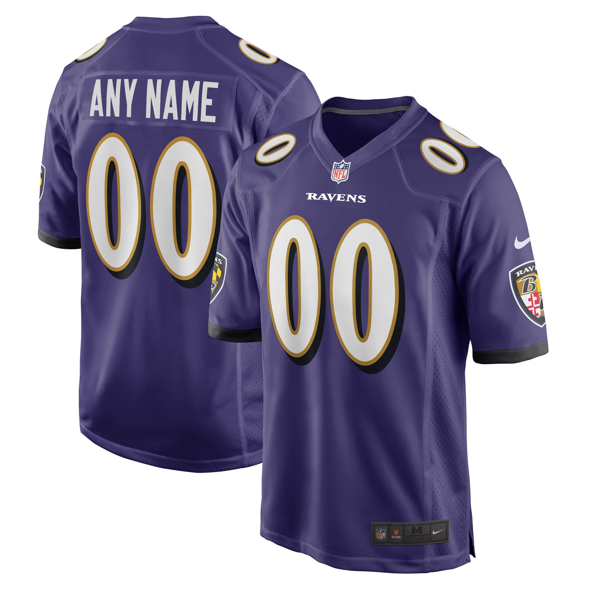 Baltimore Ravens Nike Custom Game Jersey Purple
