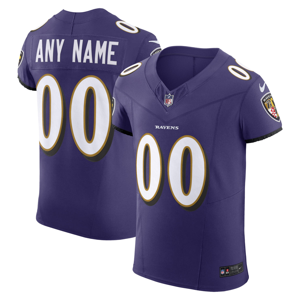 Baltimore Ravens Nike Vapor F.U.S.E. Elite Custom Jersey Purple