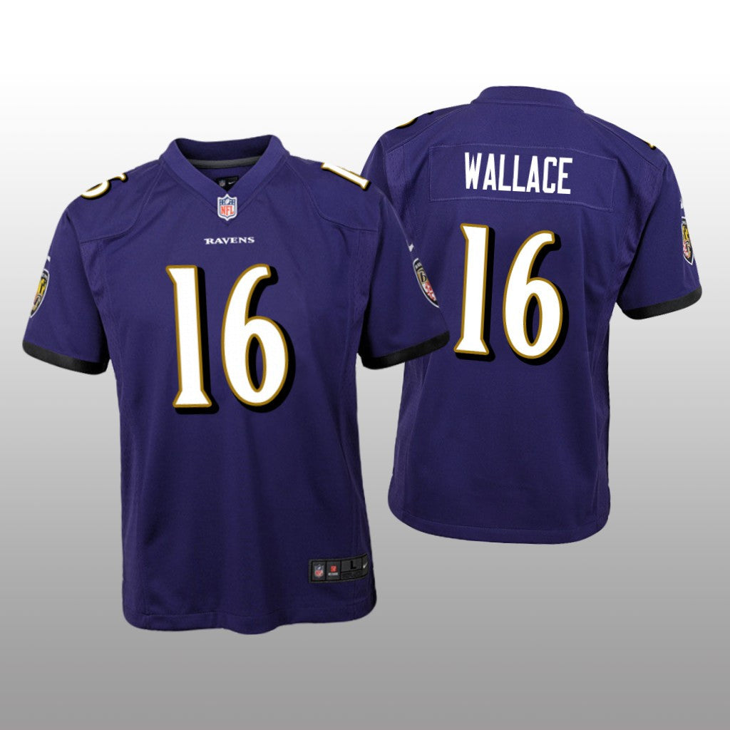 Baltimore Ravens Tylan Wallace Purple Jersey Game Youth