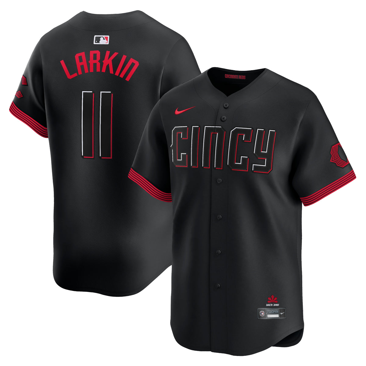 Barry Larkin Cincinnati Reds Nike City Connect Limited Player Jersey Black