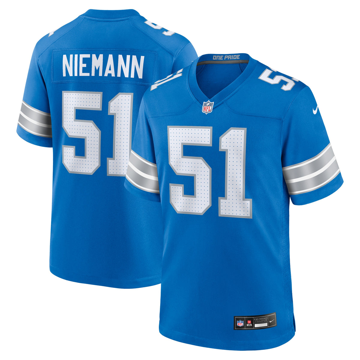 Ben Niemann Detroit Lions Nike Team Game Jersey Blue