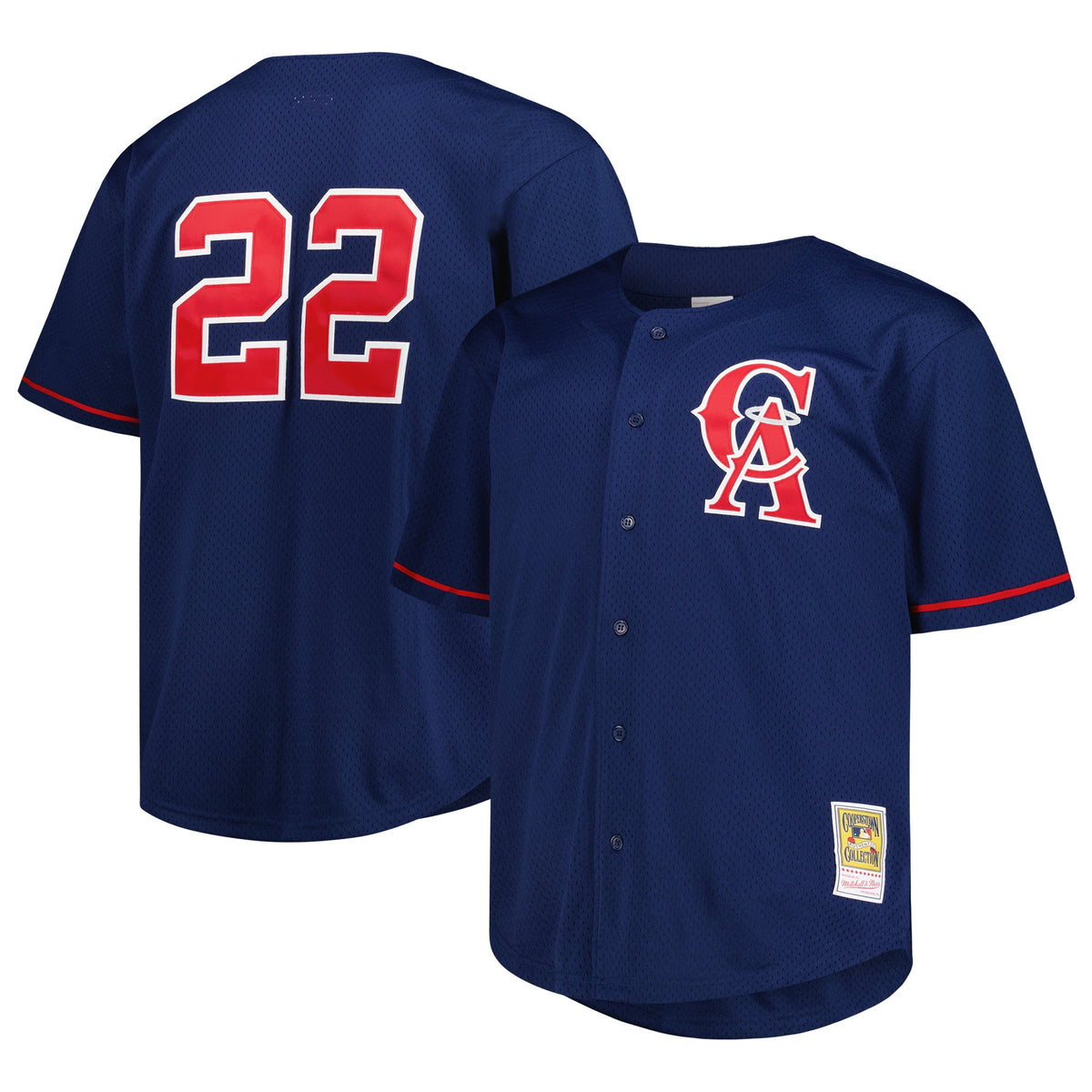 Bo Jackson California Angels Mitchell Ness Big Tall Cooperstown Collection Batting Practice Replica Jersey Navy
