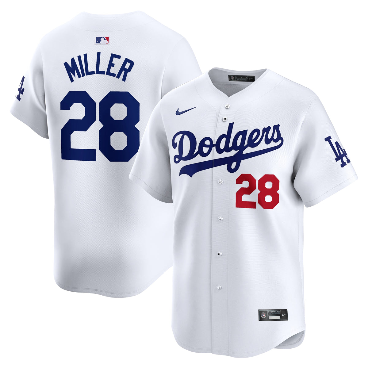 Bobby Miller Los Angeles Dodgers Nike Home Limited Player Jersey White