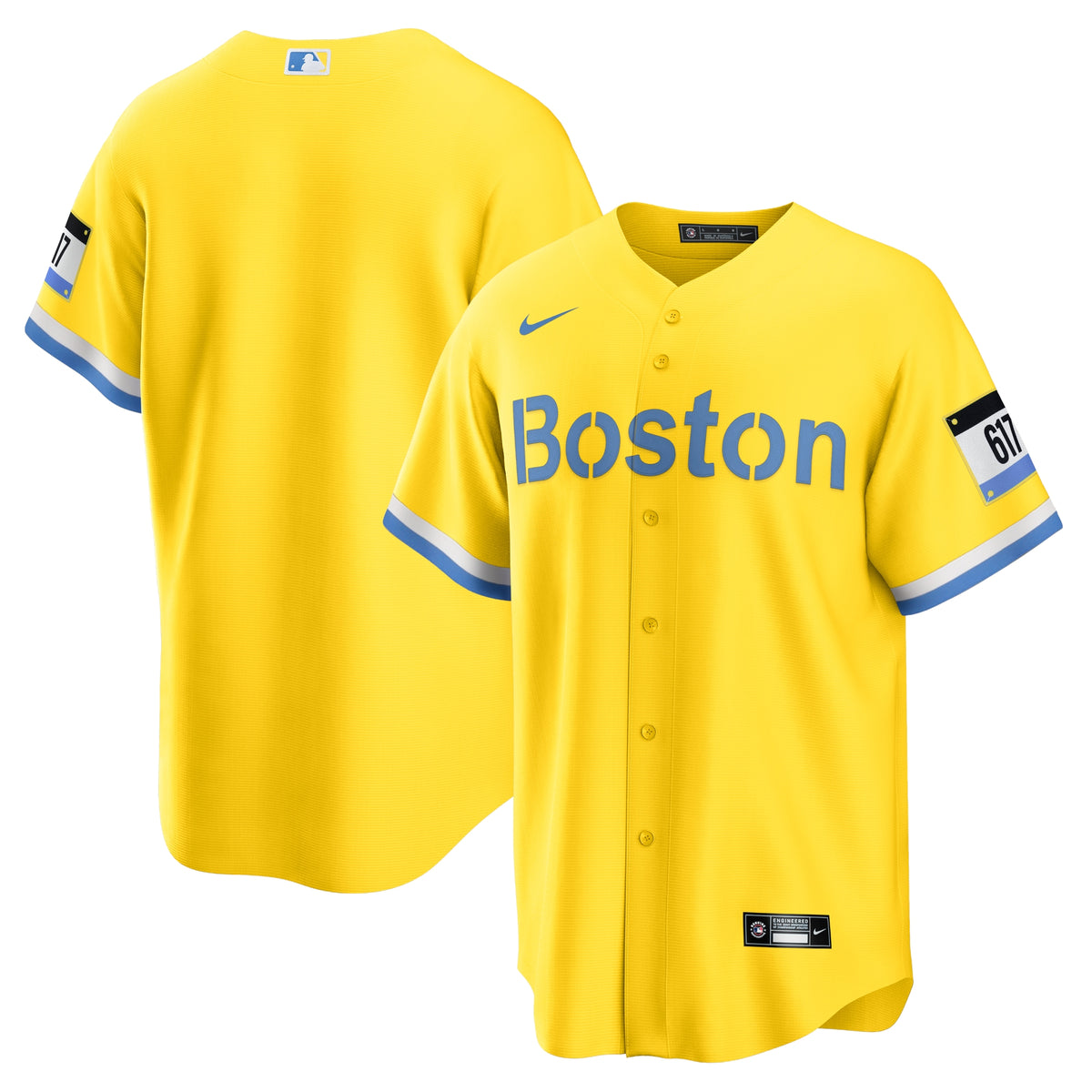 Boston Red Sox Nike City Connect Replica Jersey Gold/Light Blue