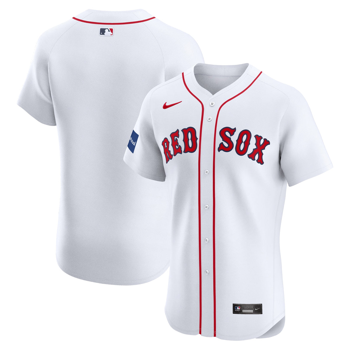 Boston Red Sox Nike Home Elite Patch Jersey White