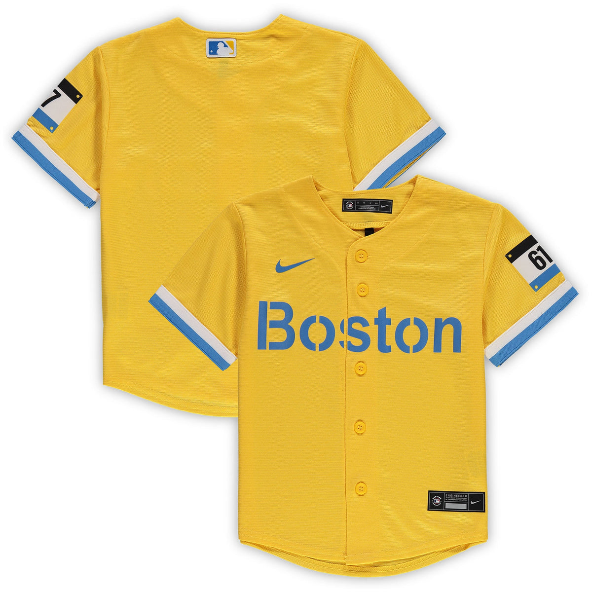 Boston Red Sox Nike Preschool MLB City Connect Replica Team Jersey Gold