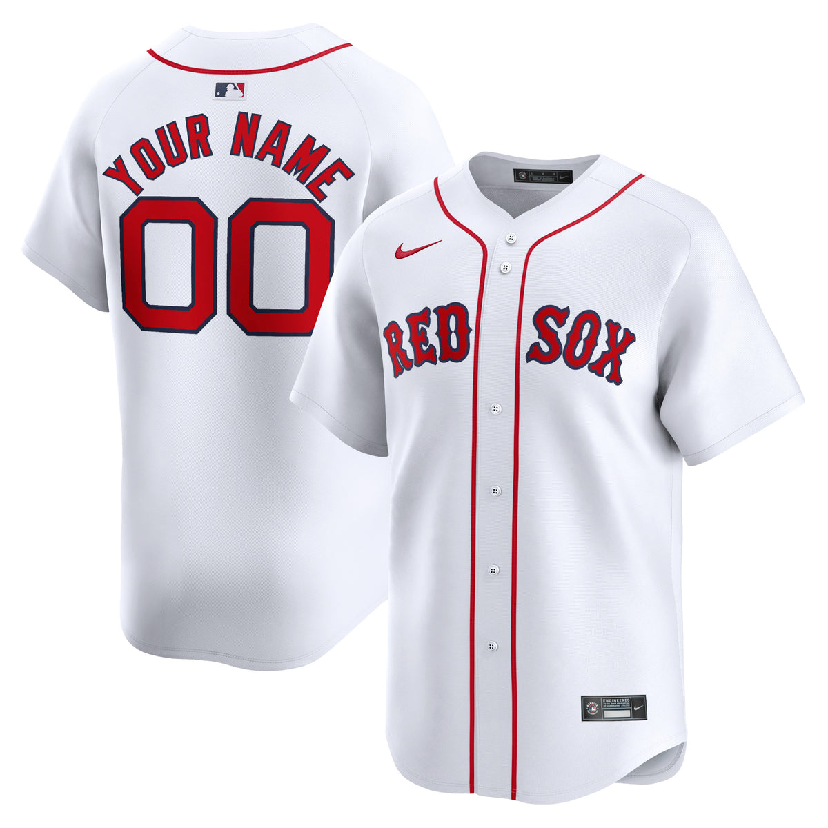 Boston Red Sox Nike Youth Home Limited Custom Jersey White