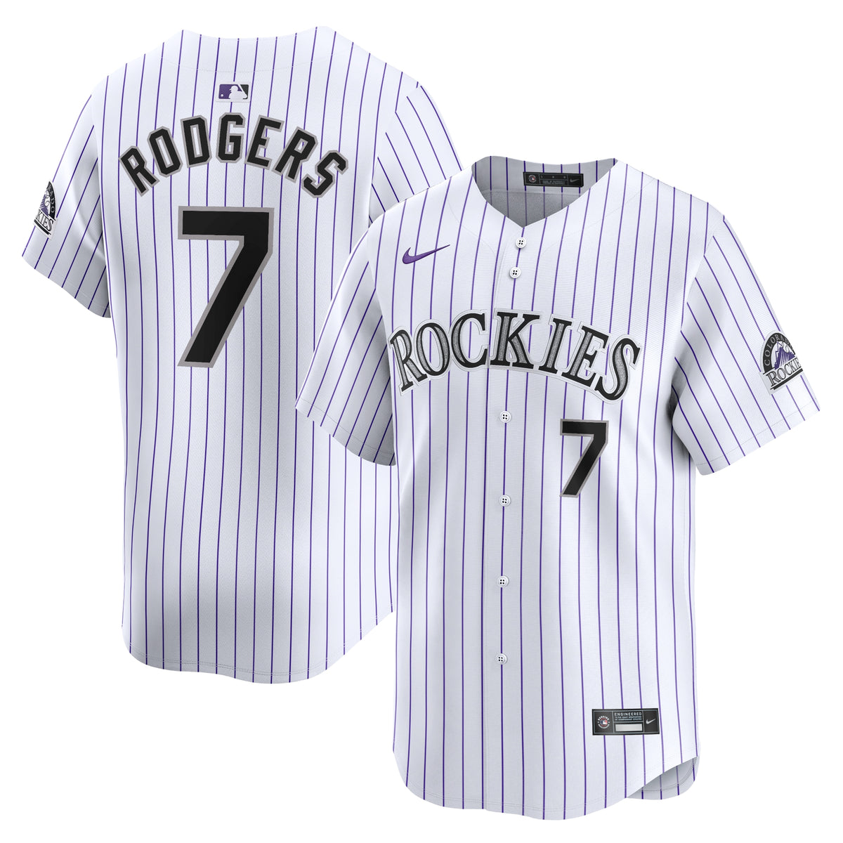 Brendan Rodgers Colorado Rockies Nike Home Limited Player Jersey White