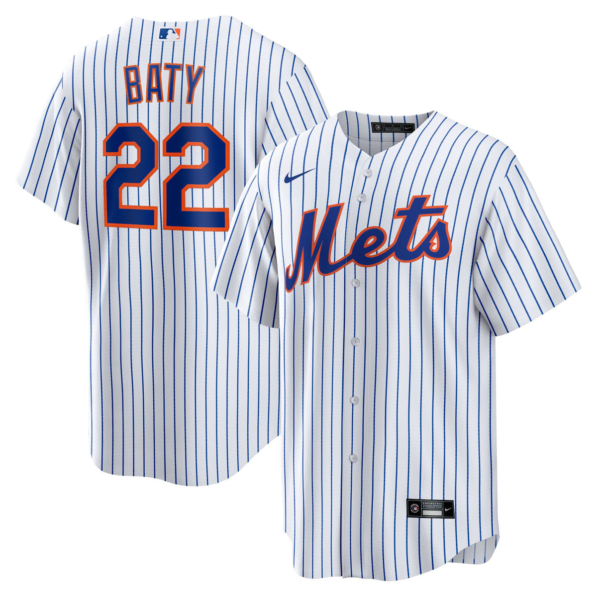 Brett Baty New York Mets Nike Replica Player Jersey White