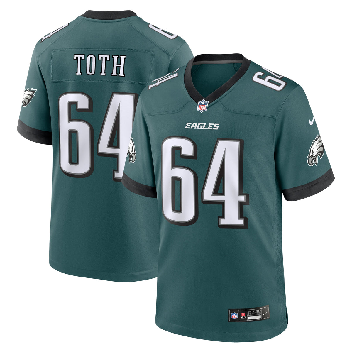 Brett Toth Philadelphia Eagles Nike Game Jersey Midnight Green