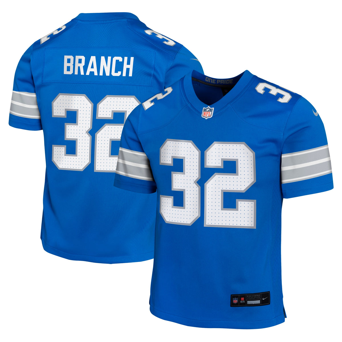 Brian Branch Detroit Lions Nike Youth Team Player Game Jersey Blue