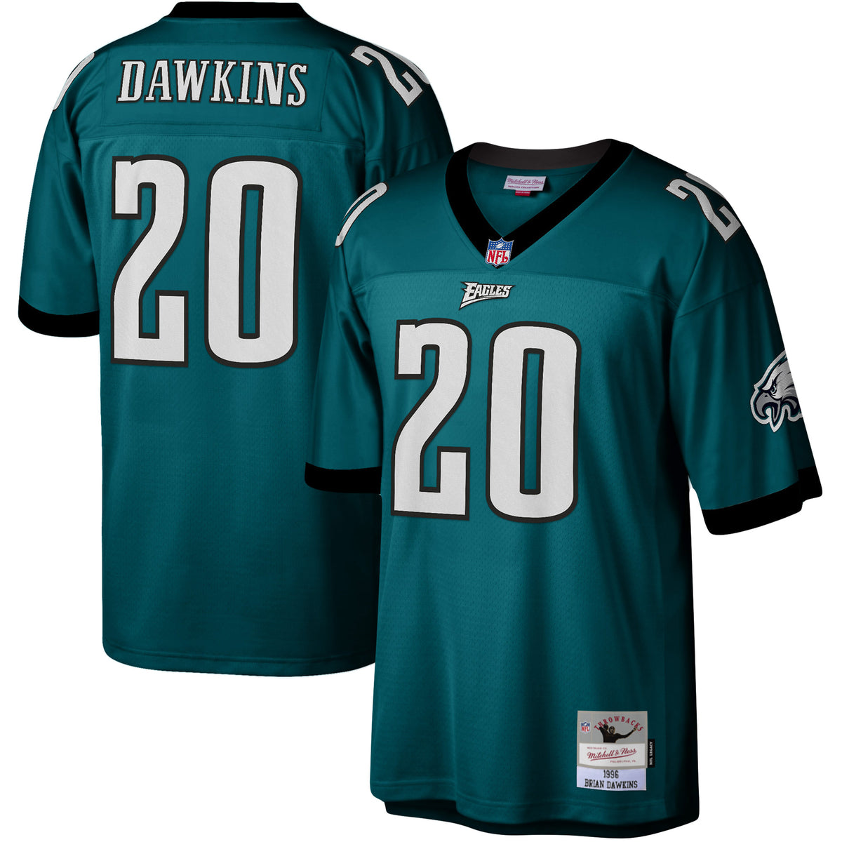Brian Dawkins Philadelphia Eagles Mitchell Ness Legacy Replica Jersey Green