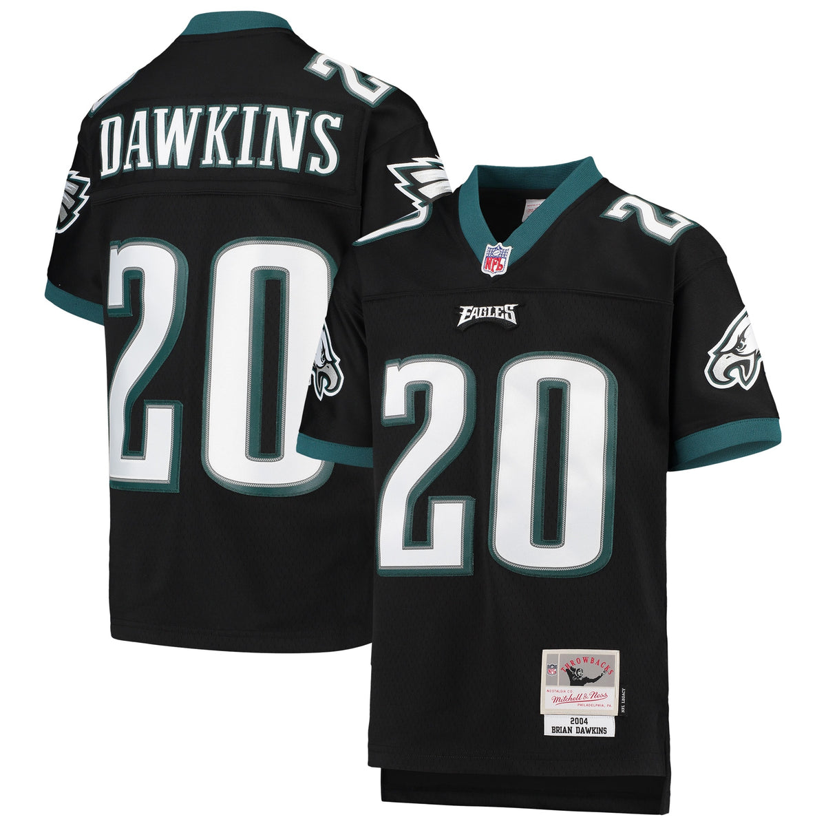 Brian Dawkins Philadelphia Eagles Mitchell Ness Youth 2004 Legacy Retired Player Jersey Black