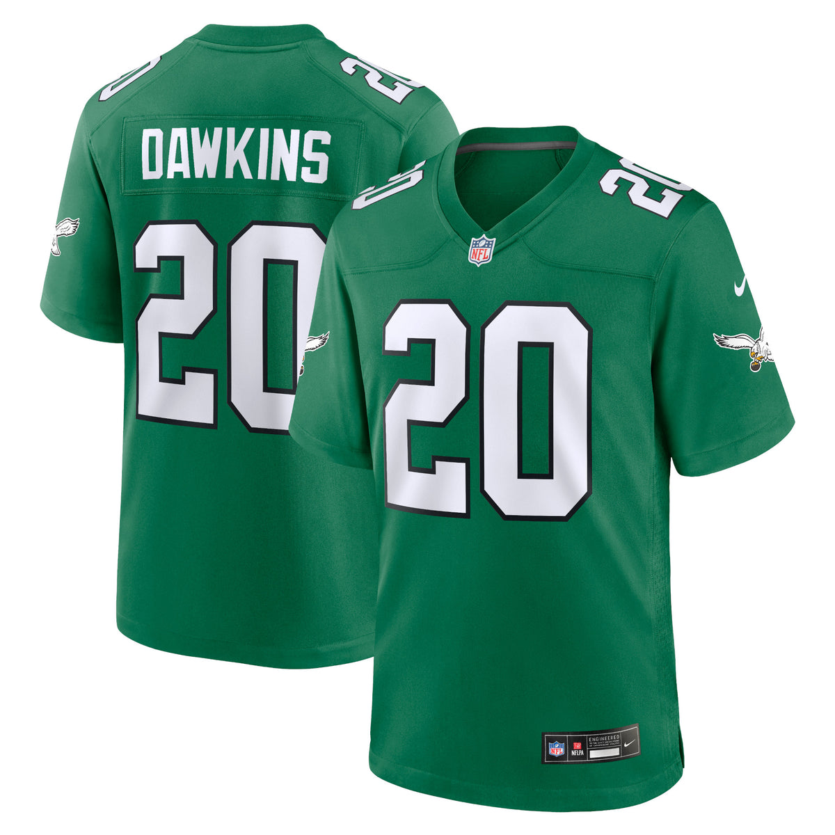 Brian Dawkins Philadelphia Eagles Nike Alternate Retired Player Game Jersey Kelly Green