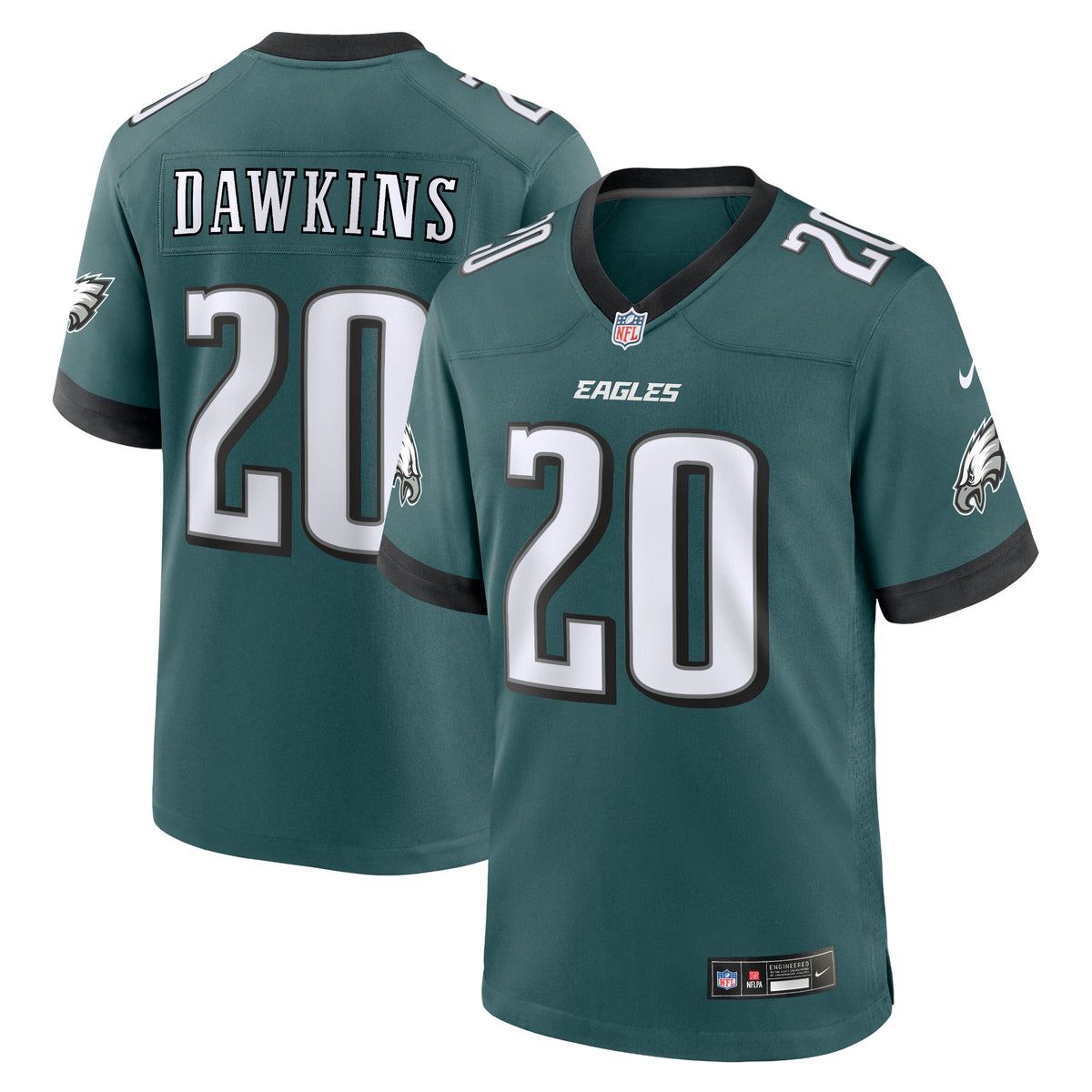 Brian Dawkins Philadelphia Eagles Nike Team Game Jersey Midnight Green