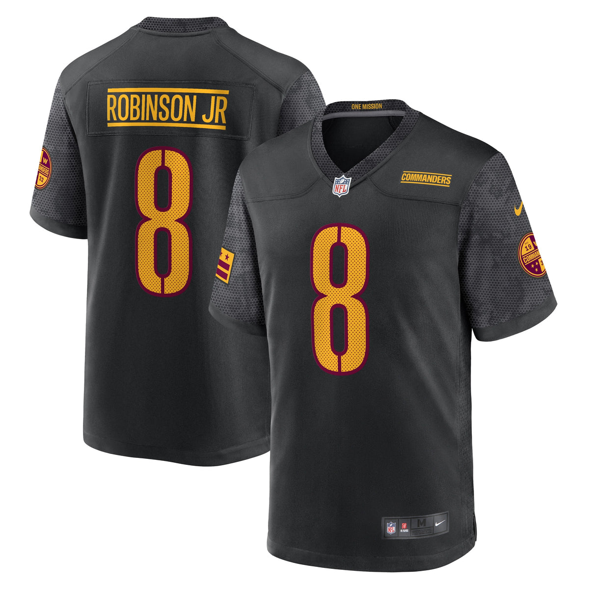Brian Robinson Jr. Washington Commanders Nike Alternate Game Jersey Black