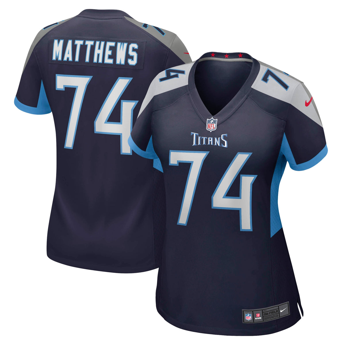 Bruce Matthews Tennessee Titans Nike Women's Retired Player Jersey Navy