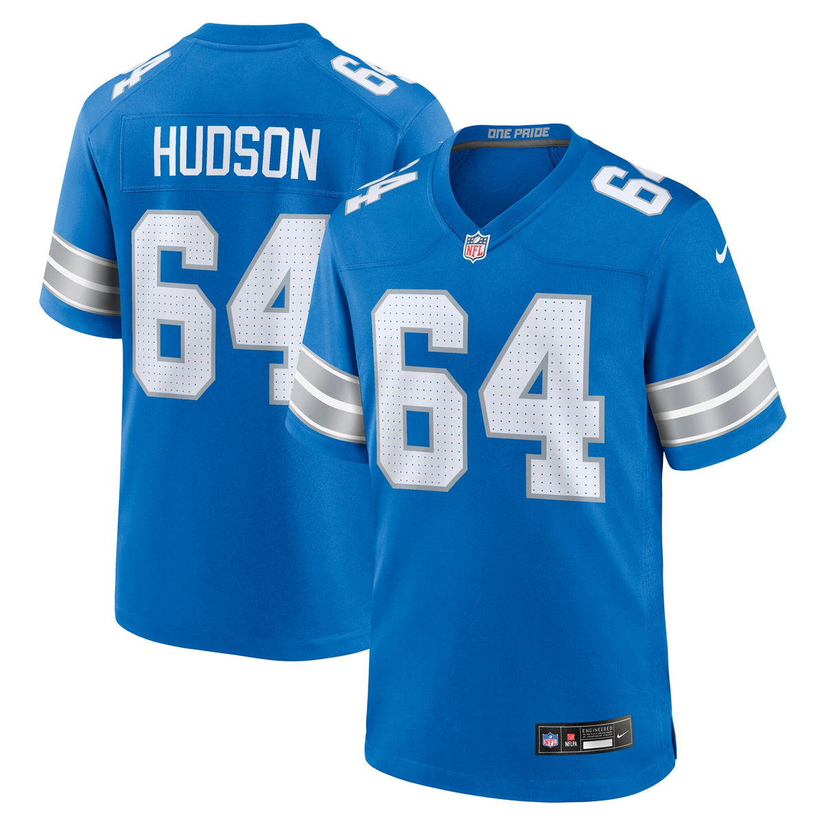 Bryan Hudson Detroit Lions Nike Game Jersey Blue