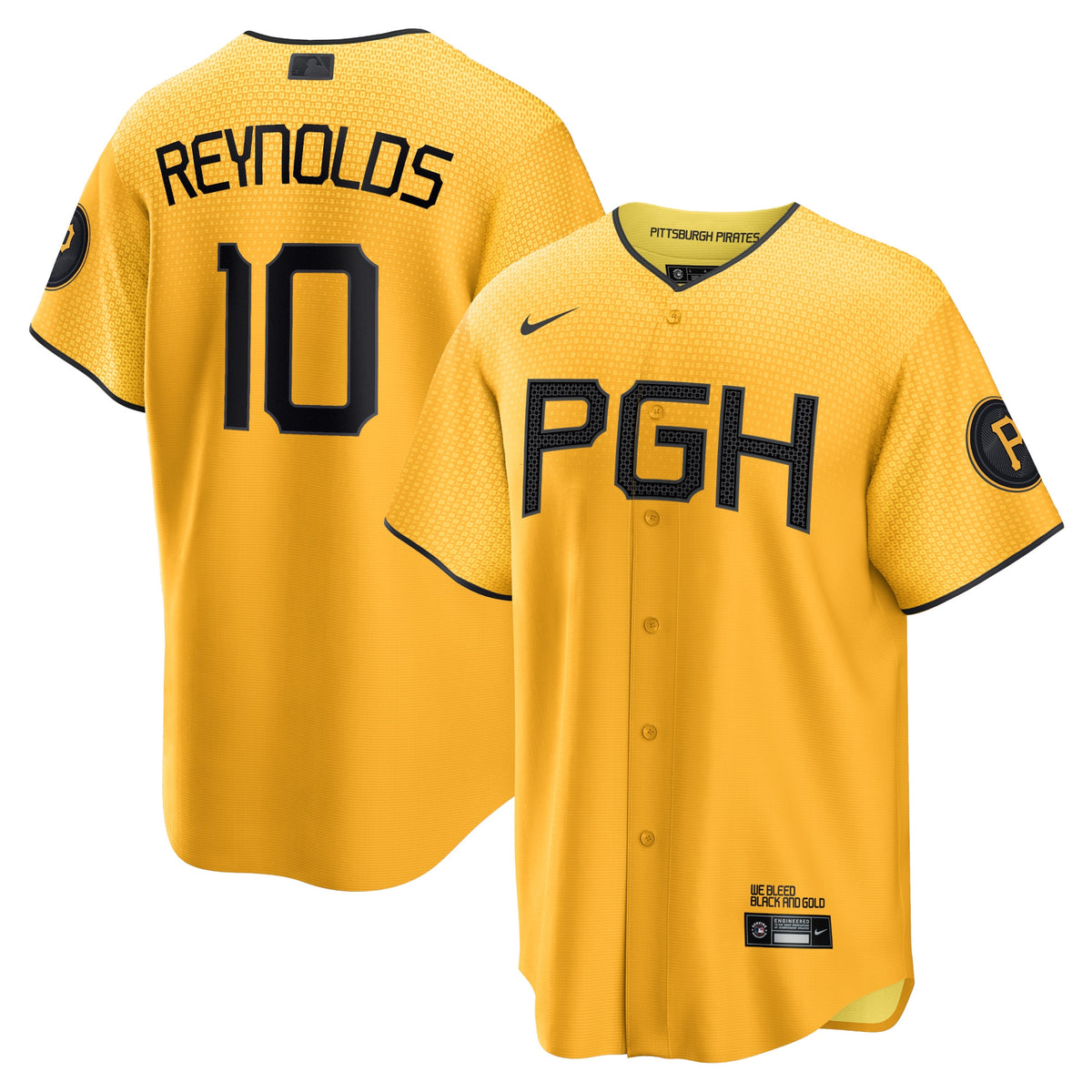 Bryan Reynolds Pittsburgh Pirates Nike City Connect Replica Player Jersey Gold