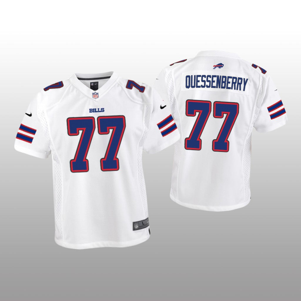 Buffalo Bills David Quessenberry White Jersey Game Youth