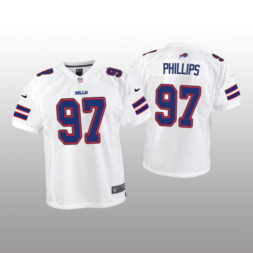 Buffalo Bills Jordan Phillips White Jersey Game Youth