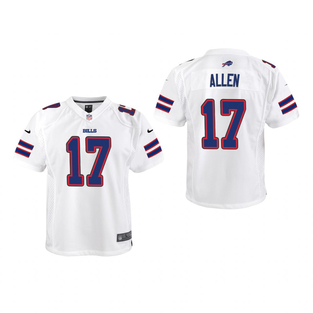 Buffalo Bills Josh Allen White Jersey Game Youth