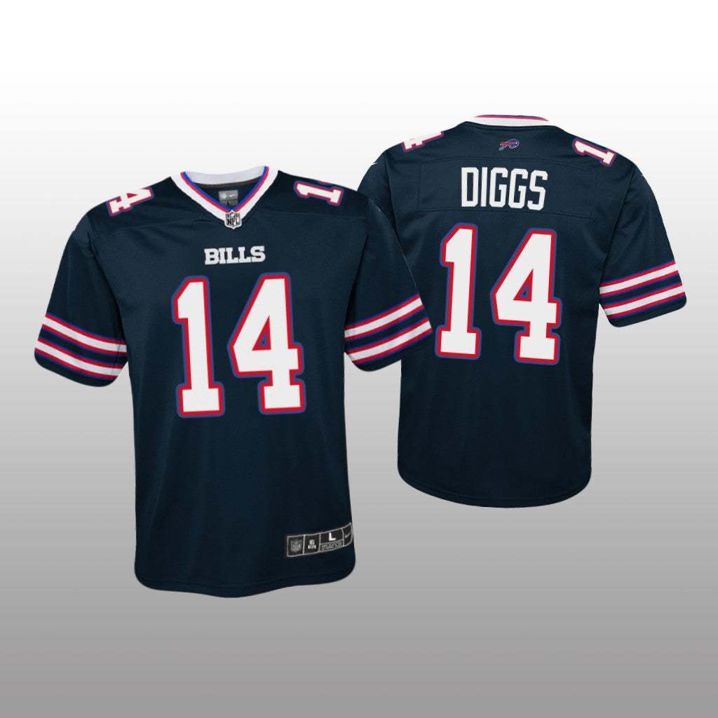 Buffalo Bills Stefon Diggs Navy Jersey Inverted Game Youth