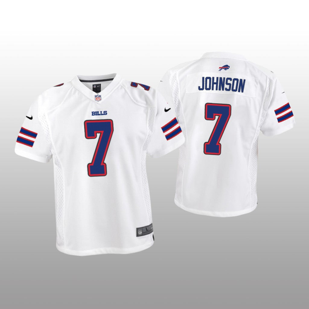 Buffalo Bills Taron Johnson White Jersey Game Youth