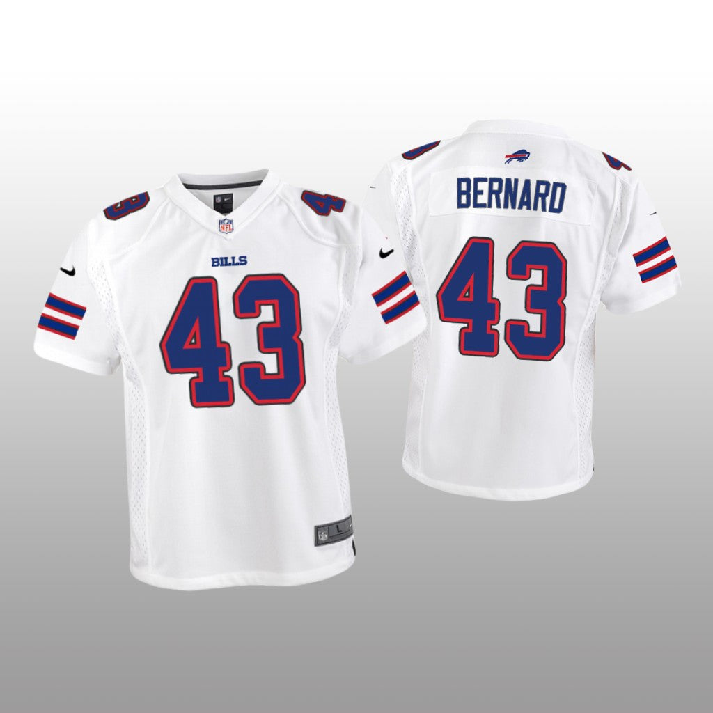 Buffalo Bills Terrel Bernard White Jersey Game Youth