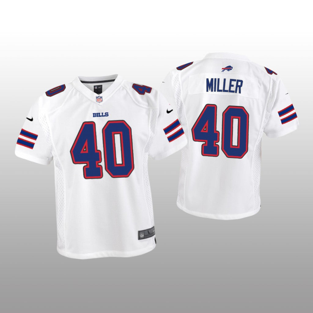 Buffalo Bills Von Miller White Jersey Game Youth
