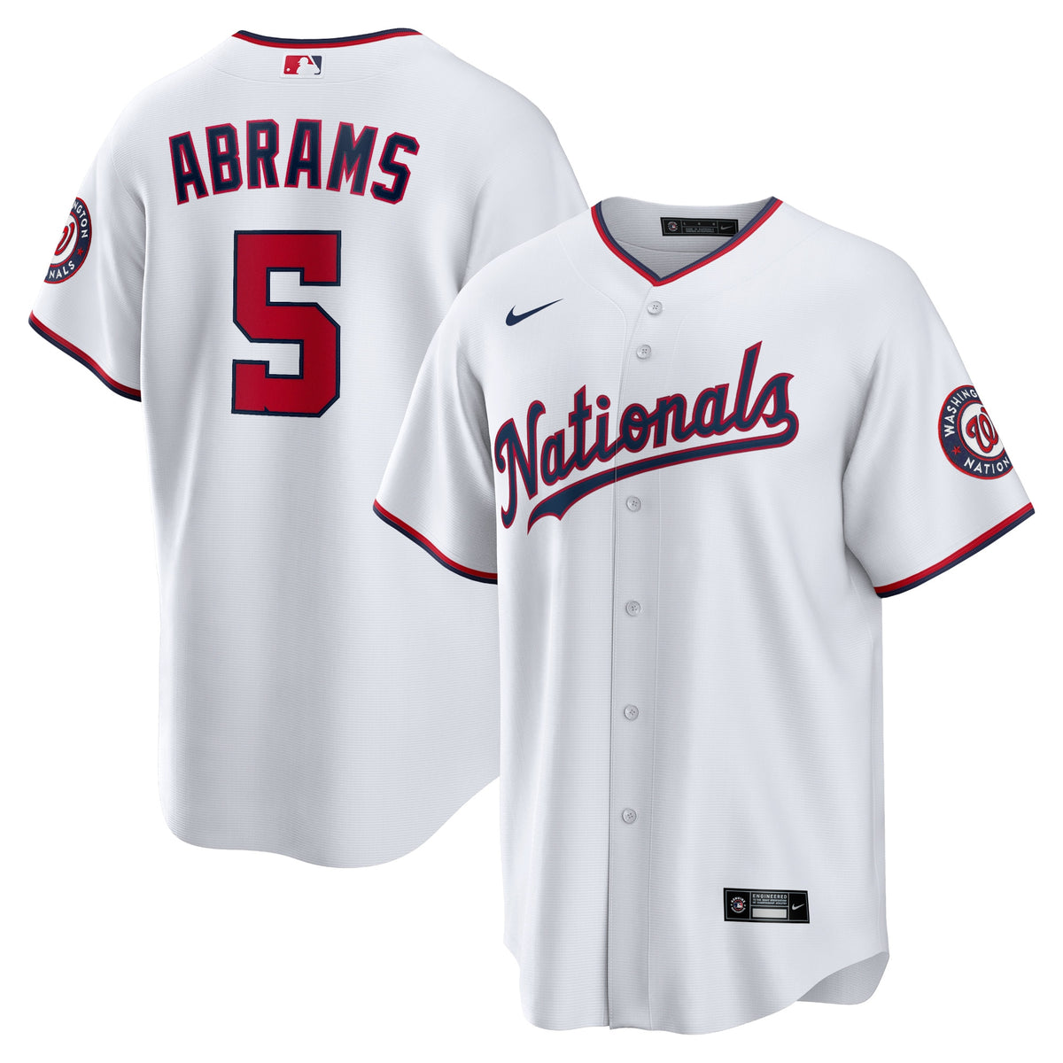 C.J. Abrams Washington Nationals Nike Home Replica Jersey White