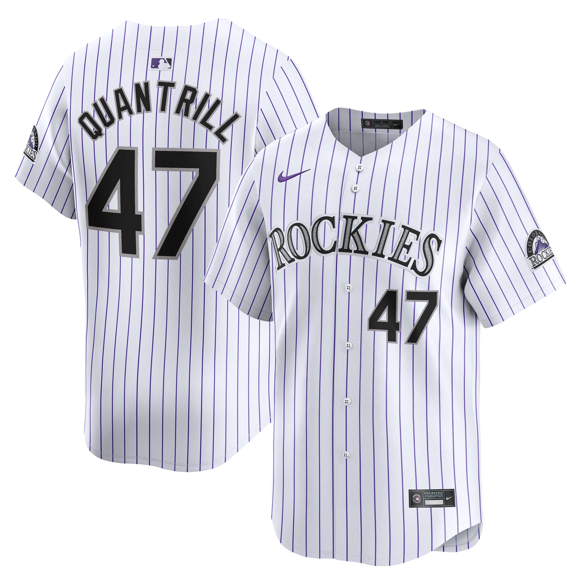 Cal Quantrill Colorado Rockies Nike Home Limited Player Jersey White