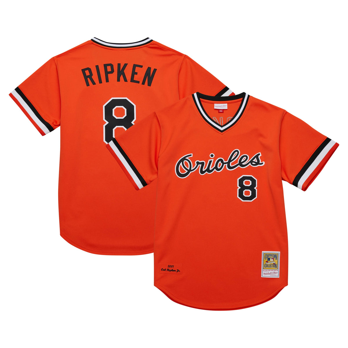 Cal Ripken Jr. Baltimore Orioles Mitchell Ness 2001 Cooperstown Collection Authentic Throwback Jersey Orange