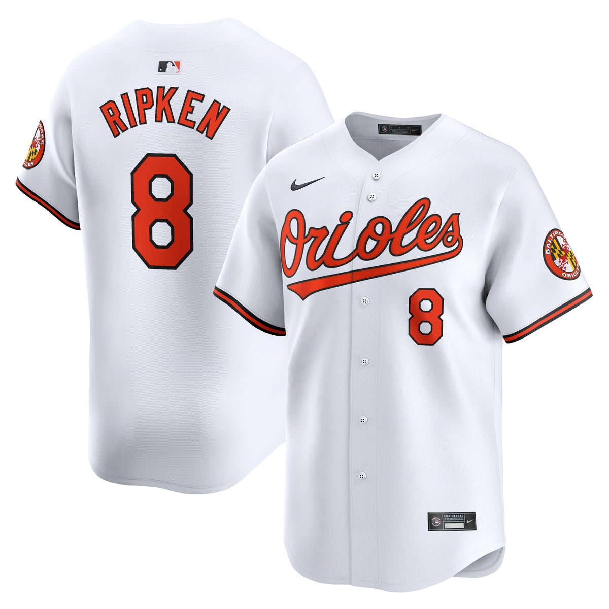 Cal Ripken Jr. Baltimore Orioles Nike Home Limited Player Jersey White