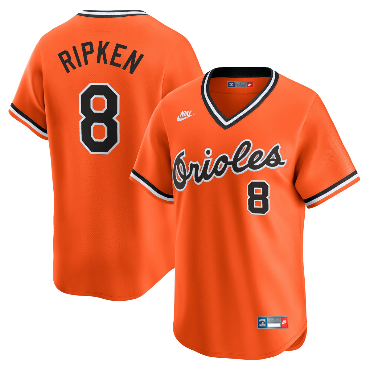 Cal Ripken Jr. Baltimore Orioles Nike Throwback Cooperstown Limited Jersey Orange